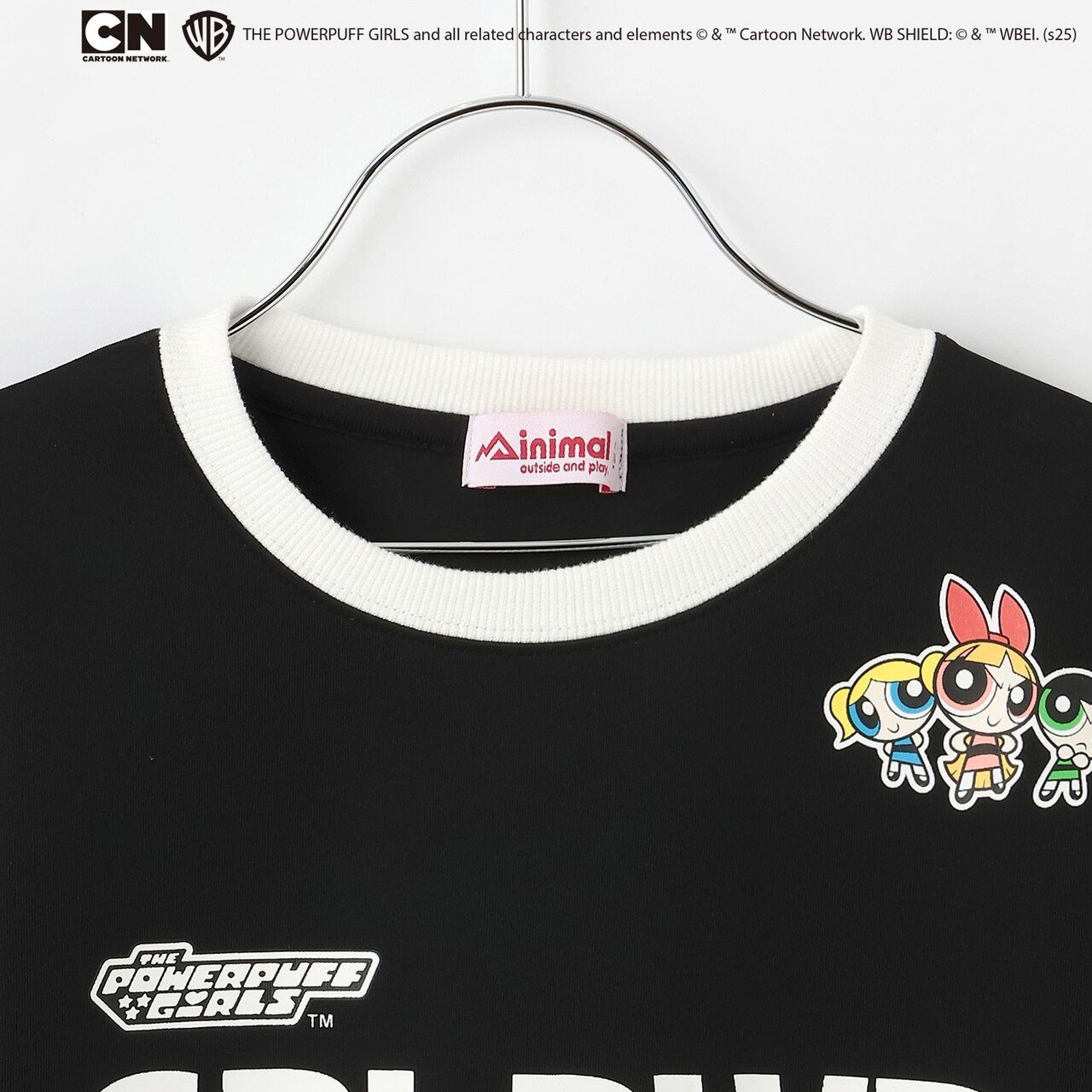 [Anti-Stain Finish] Powerpuff Girls Ponte Logo Crew,Magenta, large image number 2