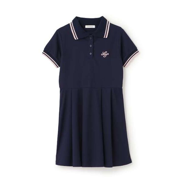 Short-Sleeve Polo Dress,Off white, medium image number 9