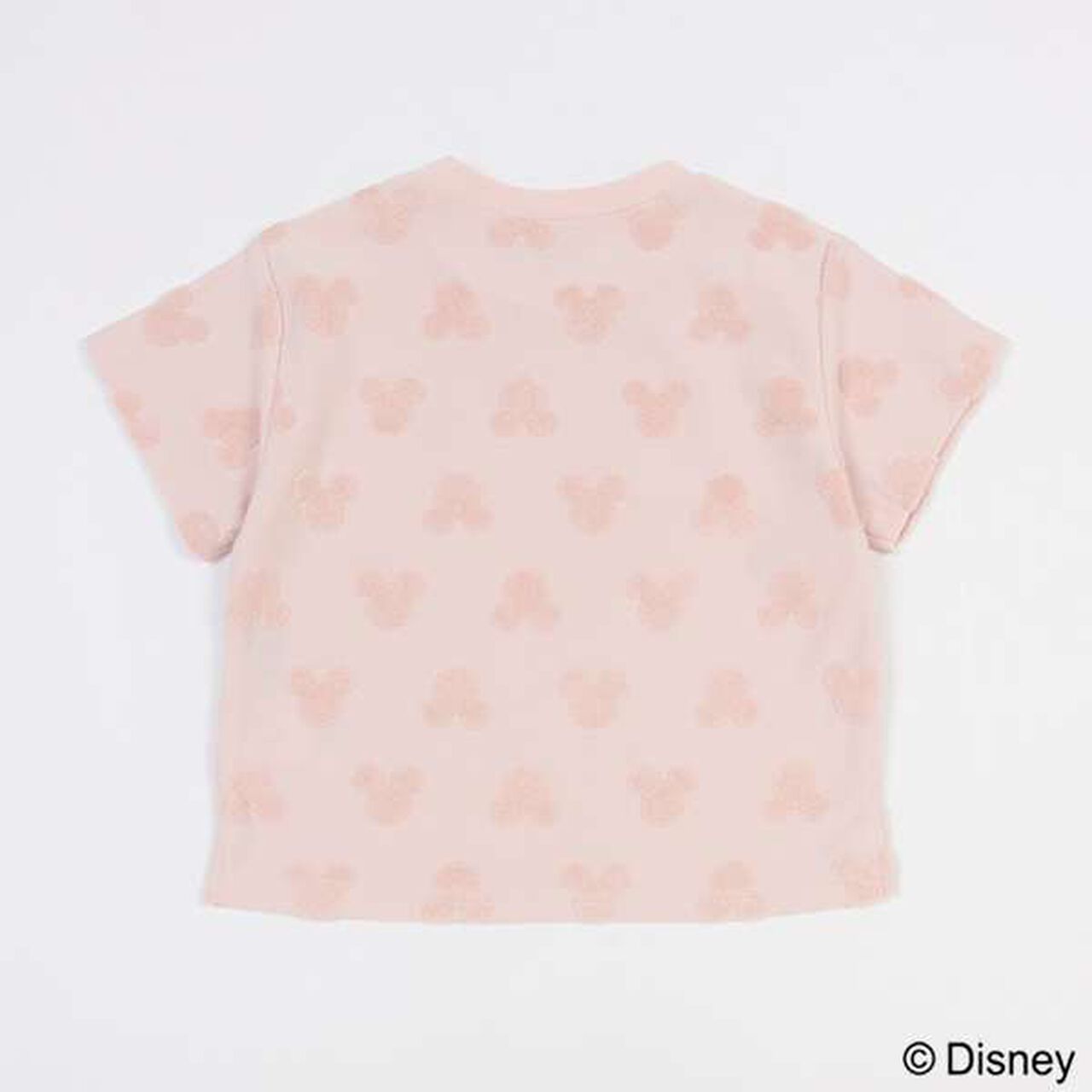 [Disney] Pile Jacquard Pattern T-Shirt,Light pink, large image number 15