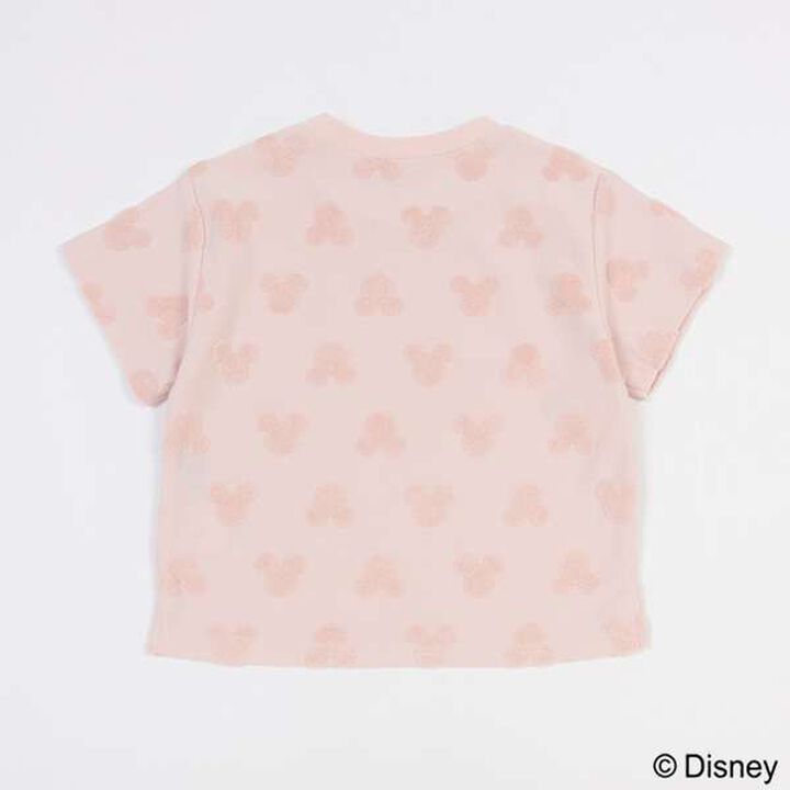 [Disney] Pile Jacquard Pattern T-Shirt,Light pink, medium image number 15