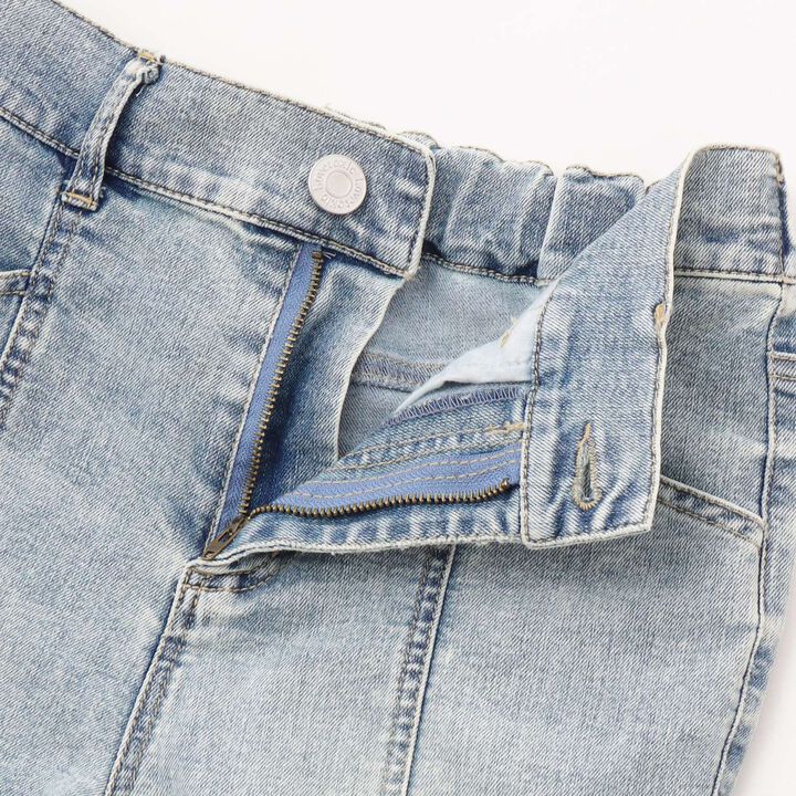 Lace-Up Flare Denim Pants,Gray, medium image number 13