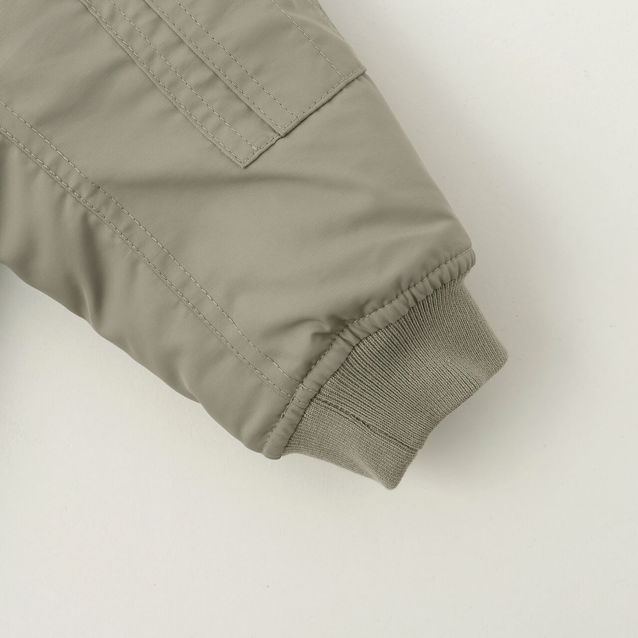 Washable MA1 Style Removable Hood Jacket,Khaki, large image number 18