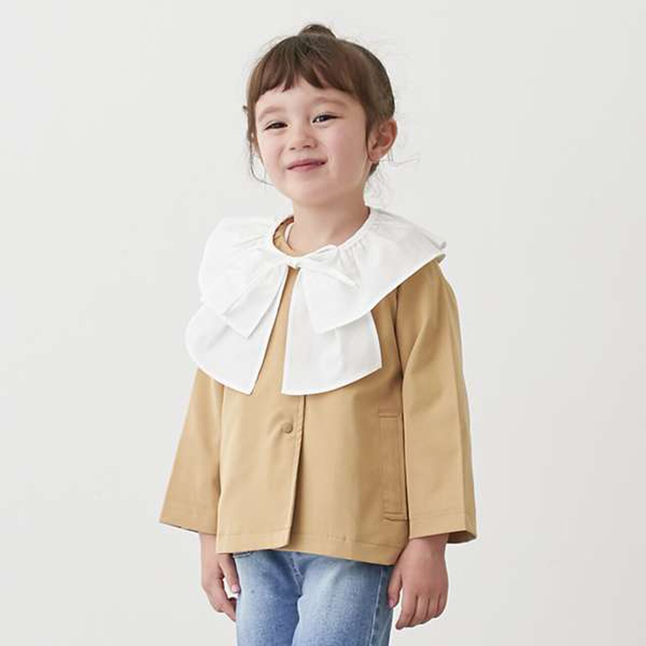 [Link] 2 Way Half Coat,Light beige, large image number 0