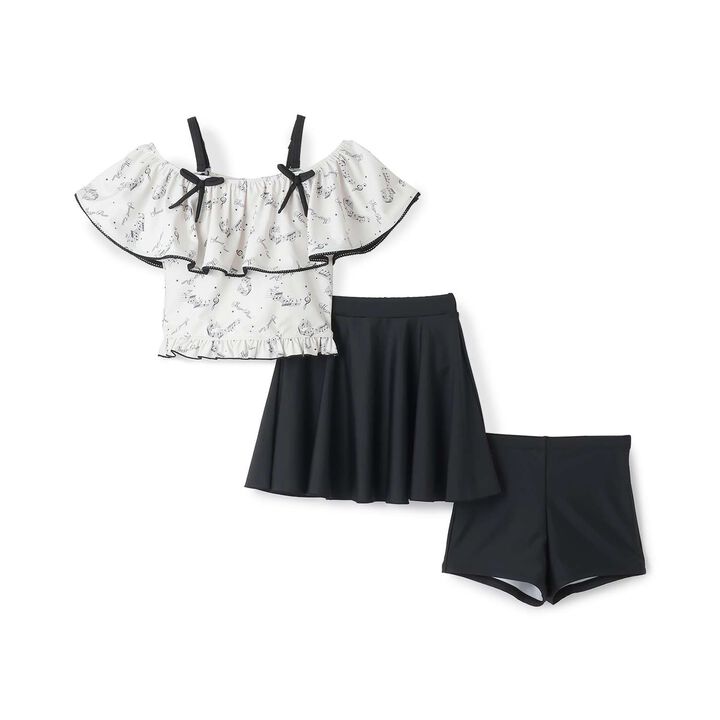[SWIM] [UV Protection] Musical Note Frill Swimwear (2WAY),Ivory, medium image number 2