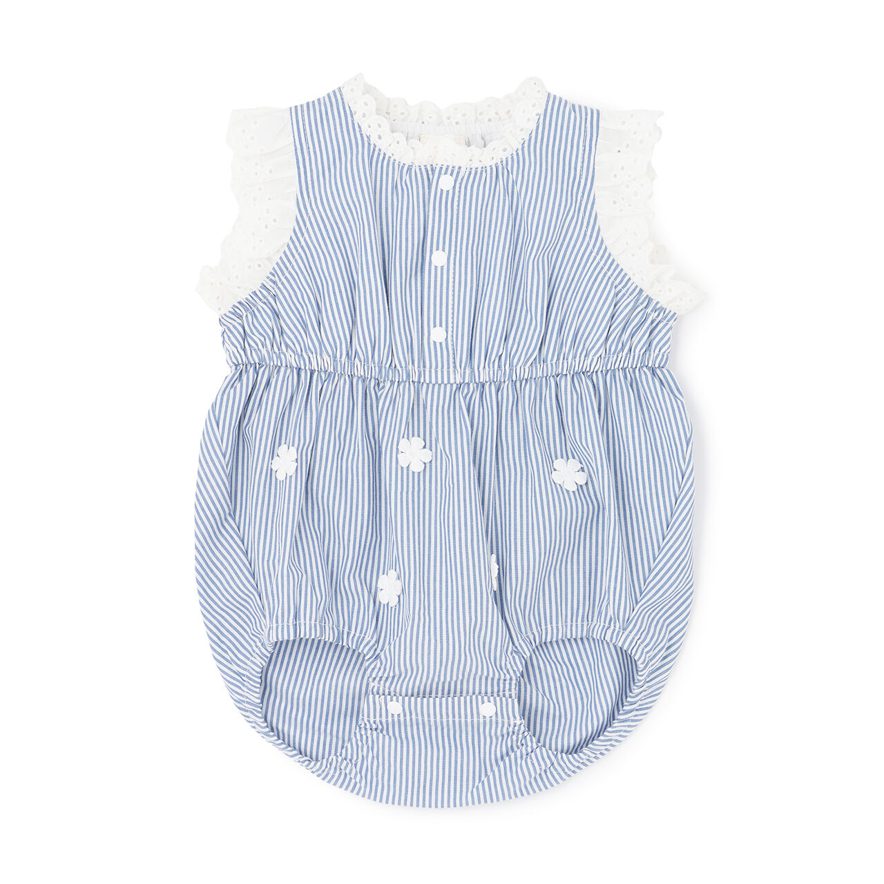 Link Cotton Lace Overalls,Ivory, large image number 4