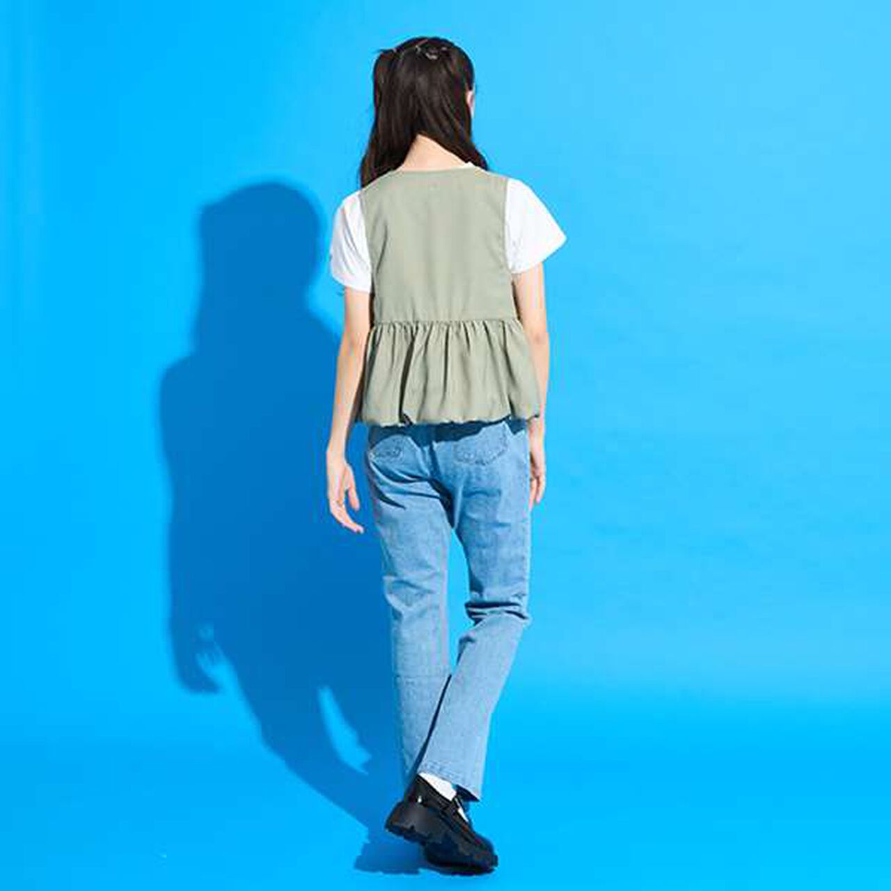 [AMI] Denim Flare Pants,Black, large image number 4