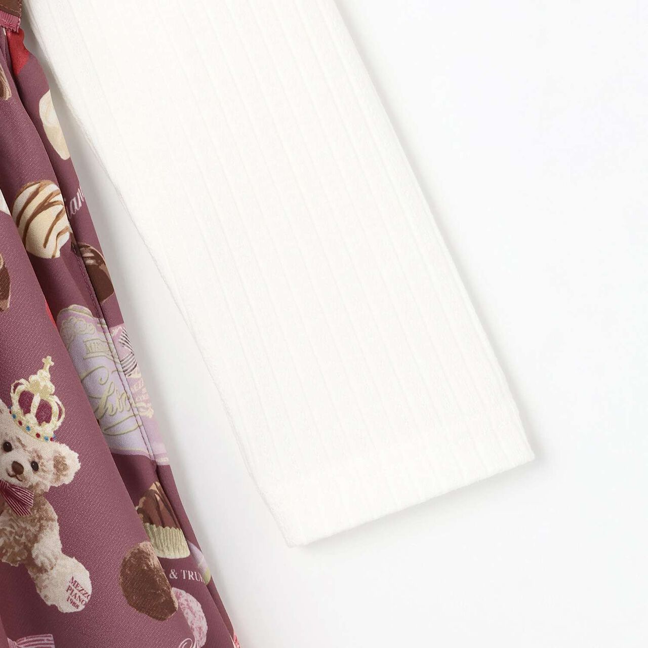 [Restock] Bonbon Chocolate Pattern Docking Dress,Deep red, large image number 4