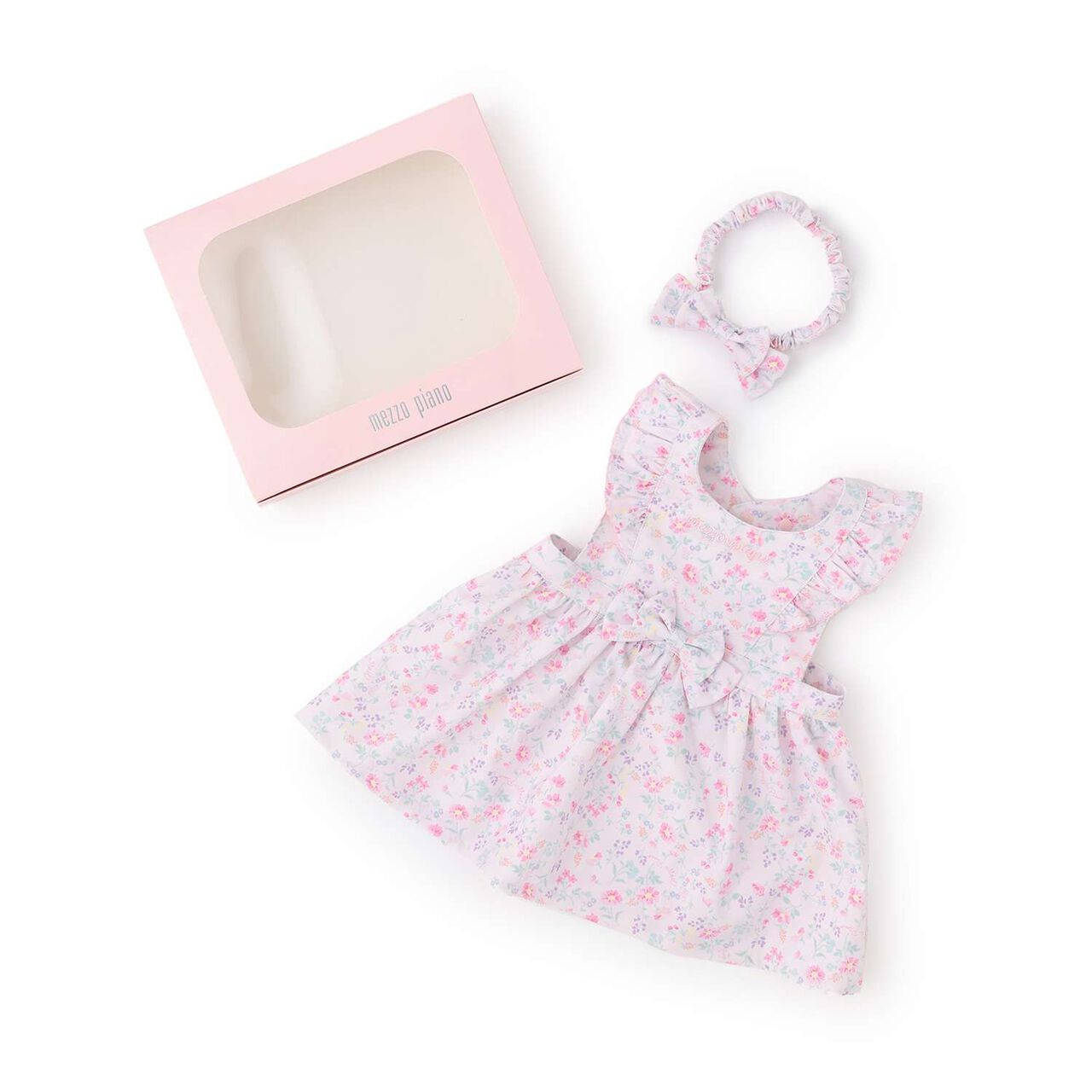 Flower Pattern Apron & Headband Set [Box Included],Light pink, large image number 0