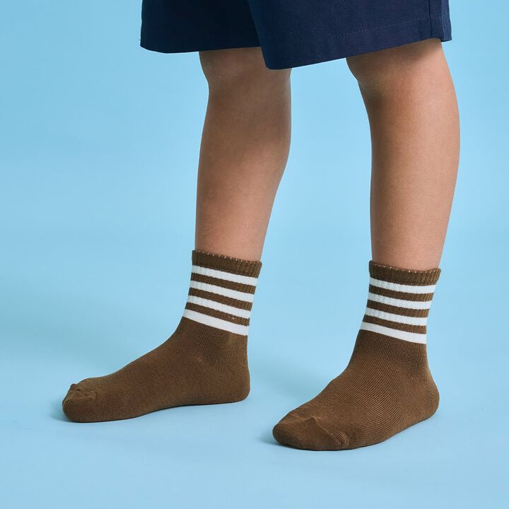 Line Assorted Crew Socks,Dark brown, medium image number 0