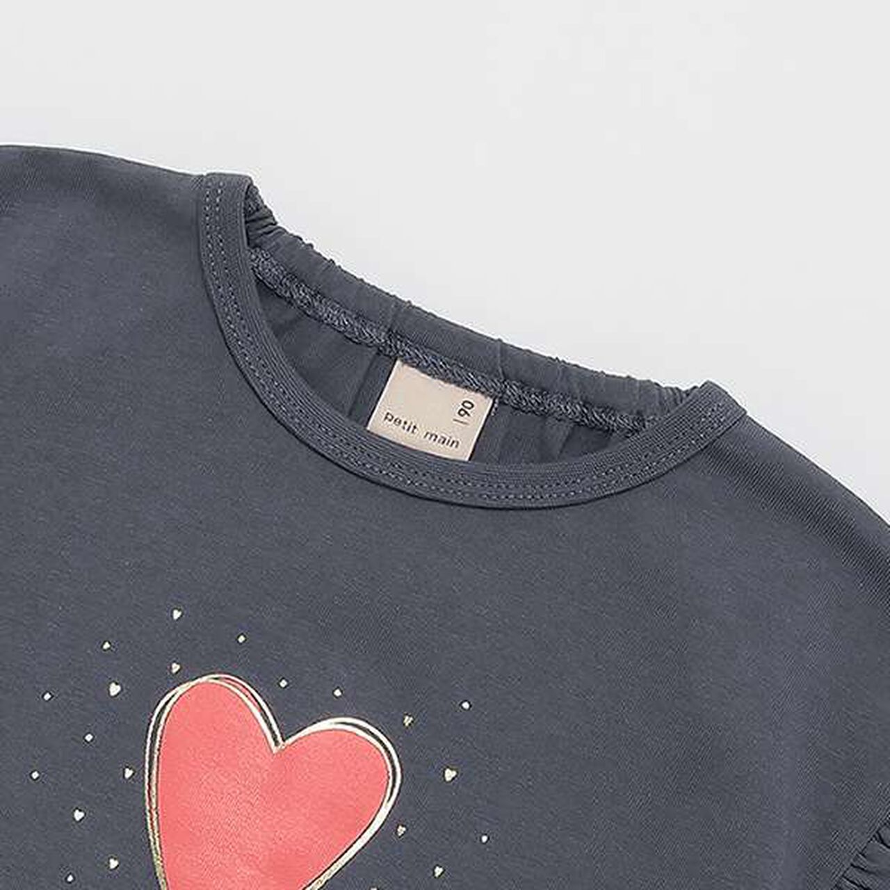 Ruffled Sleeve T-Shirt,Ivory, large image number 3