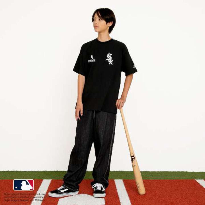 [MLB] Team Logo Print Short Sleeve T-Shirt,Milky white, medium image number 19