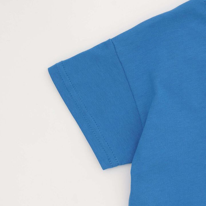 [Food Stain Resistant] Embroidered Short Sleeve T-Shirt,Coral red, medium image number 25