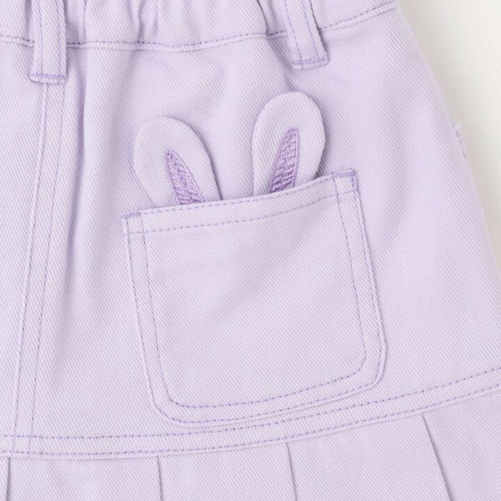 [Restock] Faux Fur Charm Pleated Skirt-Pants,Navy, medium image number 8