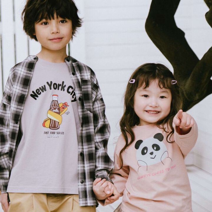 [365D] Cute OFUZAKE Long Sleeve T-Shirt,Sax blue, medium image number 3