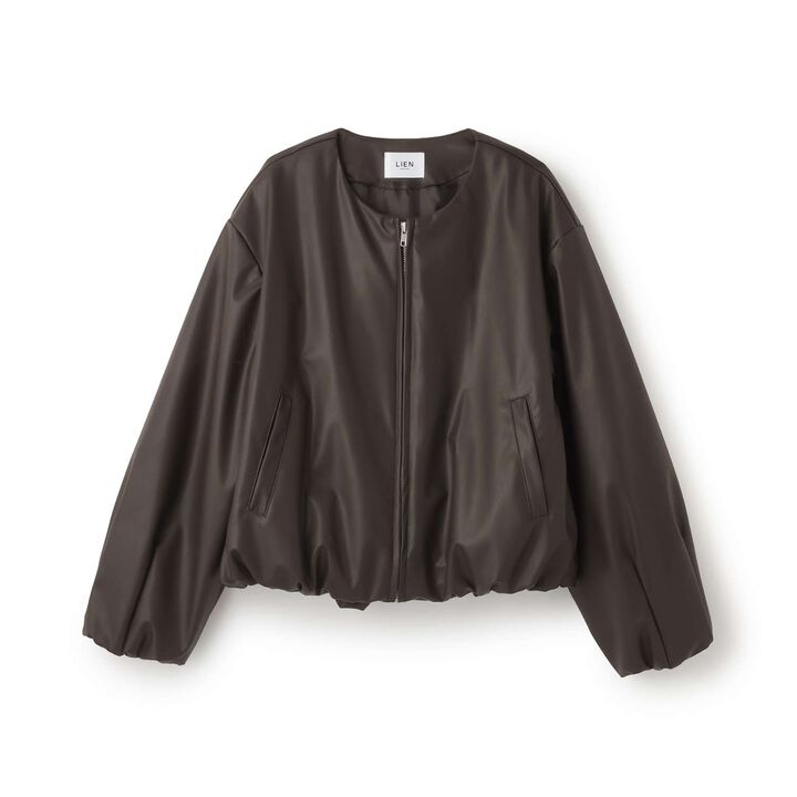 [Parent-Child Matching] Faux Leather Padded Blouson,Brown, medium image number 8