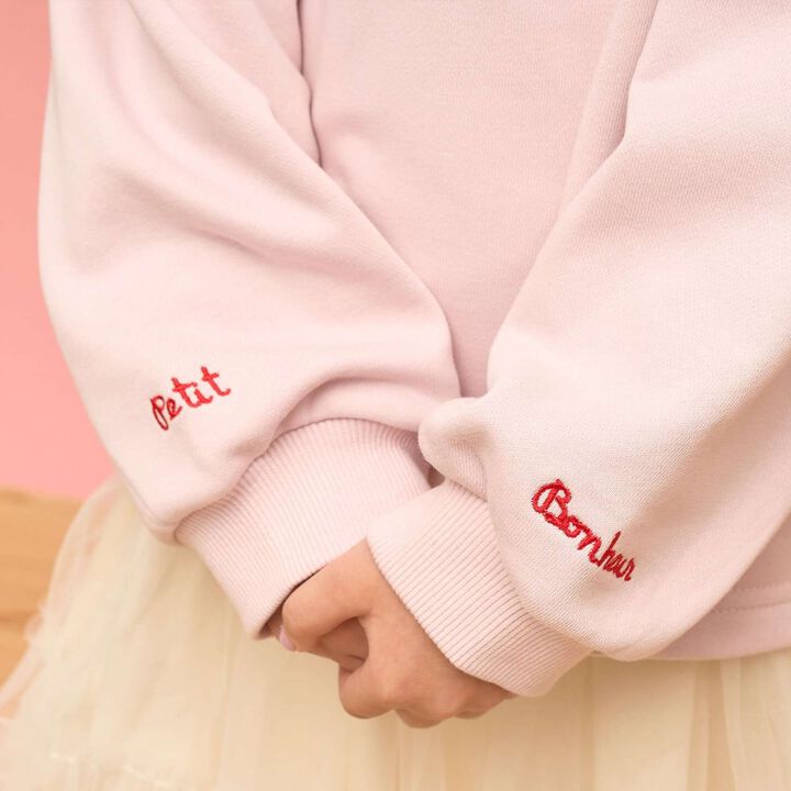 Quick-Dry Fleece Sweatshirt with Single-Point Embroidery,Smoke white, medium image number 18