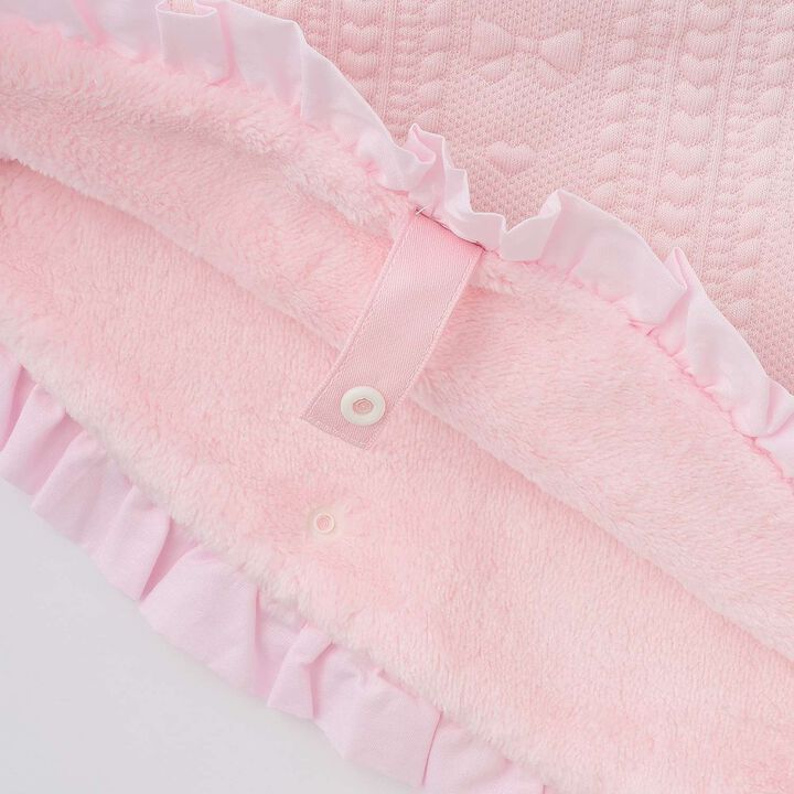 Flocked Jacquard Reversible Cape,Light pink, medium image number 8