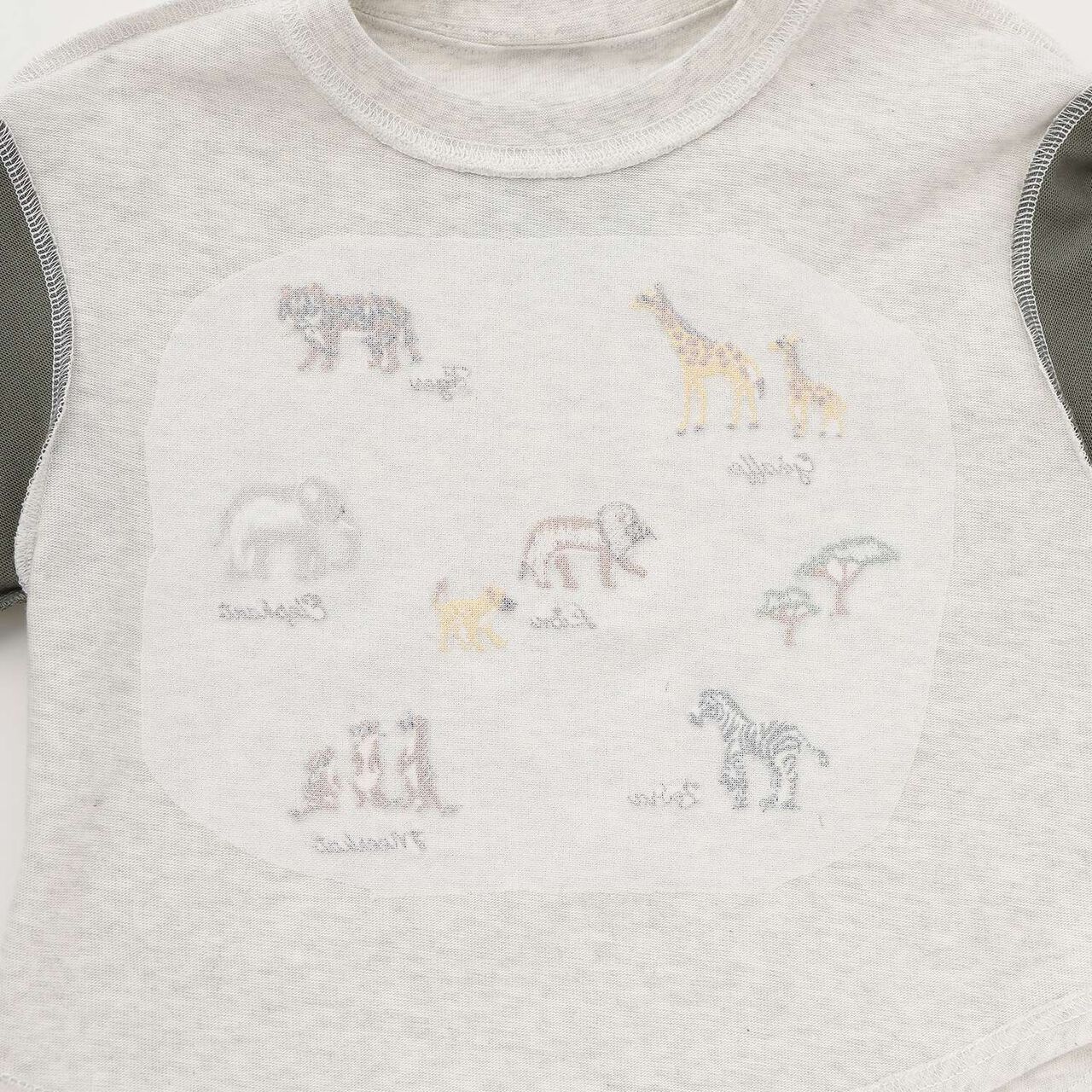 Animal Embroidery Long-Sleeve T-Shirt,Cream, large image number 7