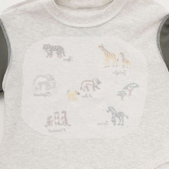 Animal Embroidery Long-Sleeve T-Shirt,Cream, medium image number 7