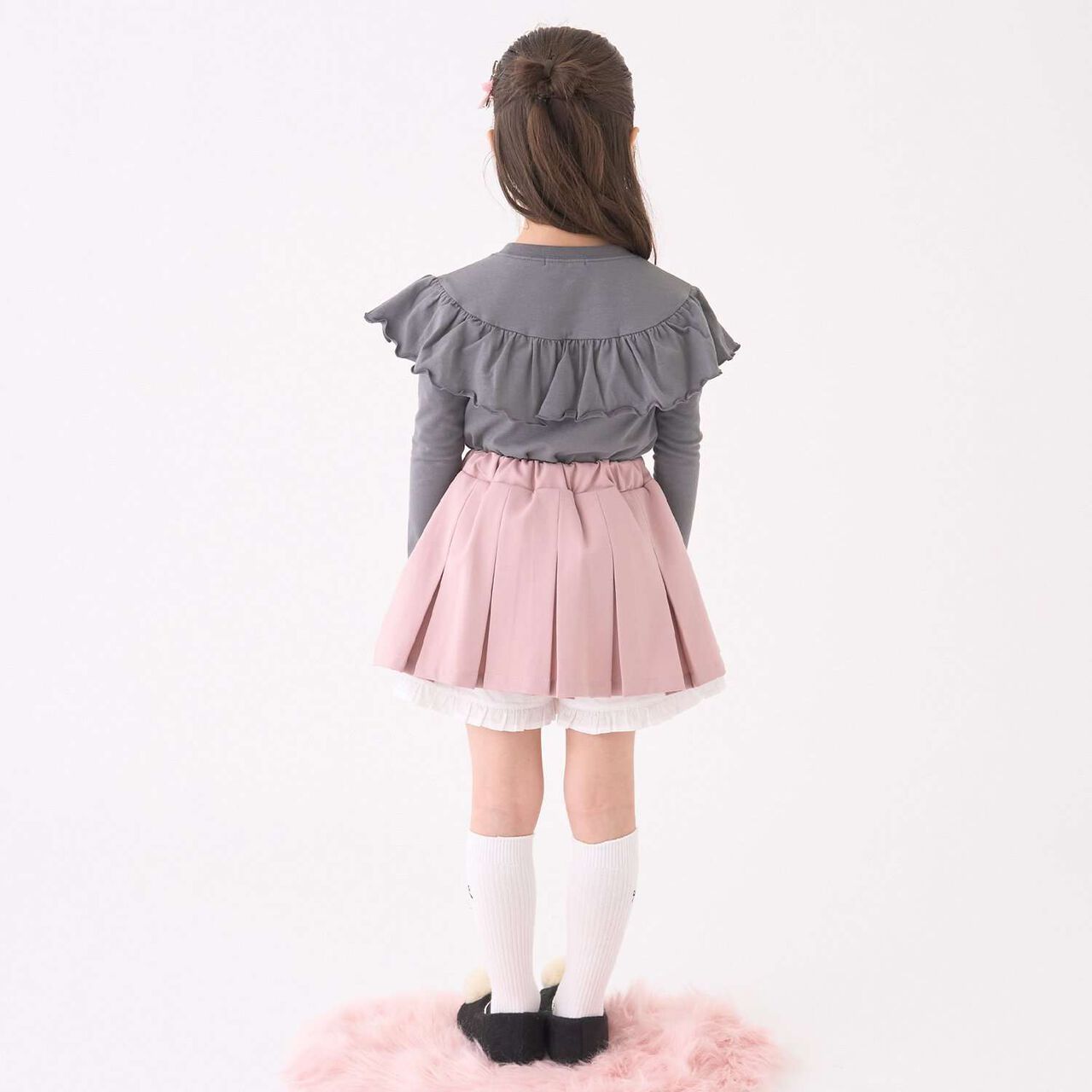 [Lycee Mine Ballet Series] Pleated Skirt (Inner Shorts Included),Charcoal gray, large image number 23