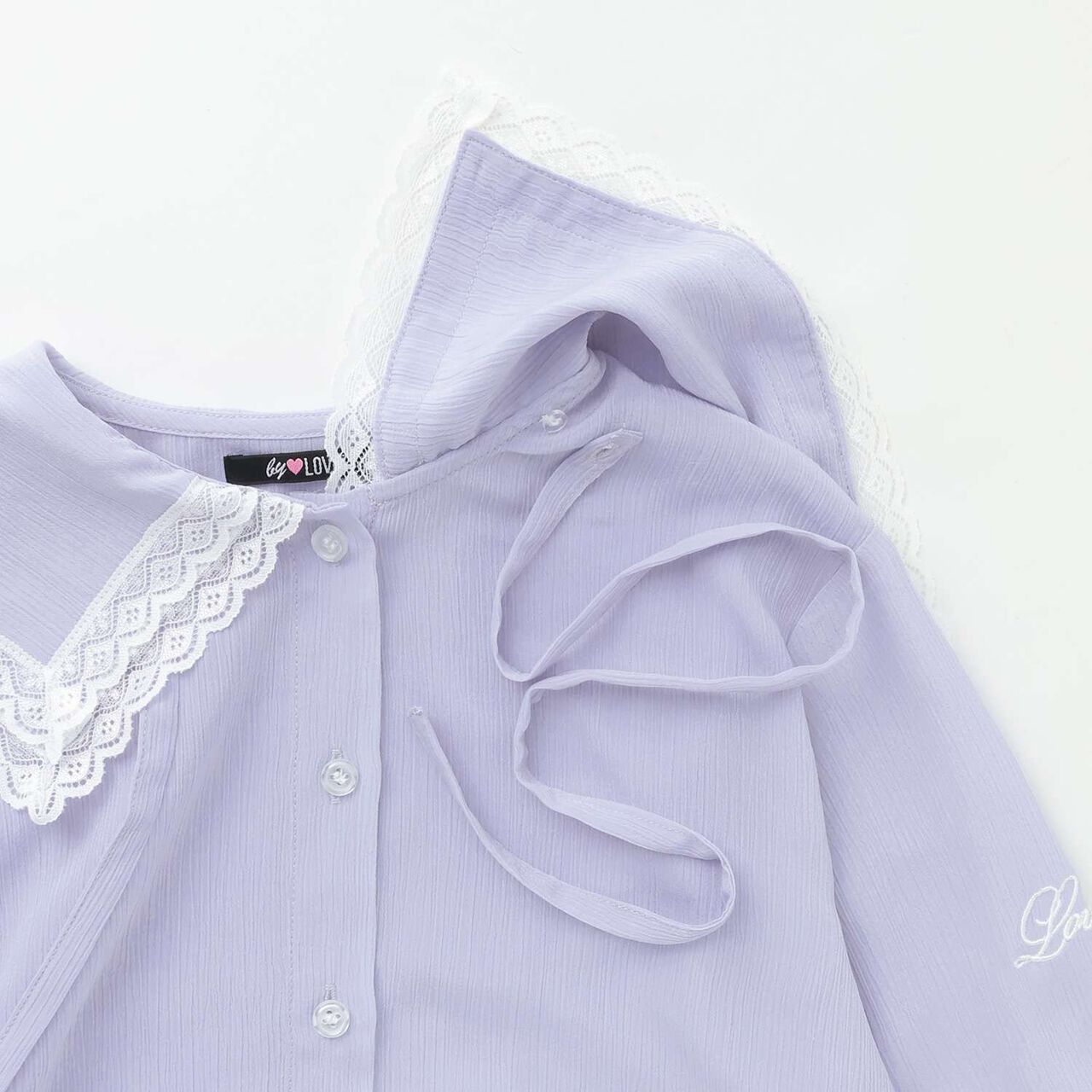 [Graduation Attire] Double Sailor Collar Blouse,Sax blue, large image number 10
