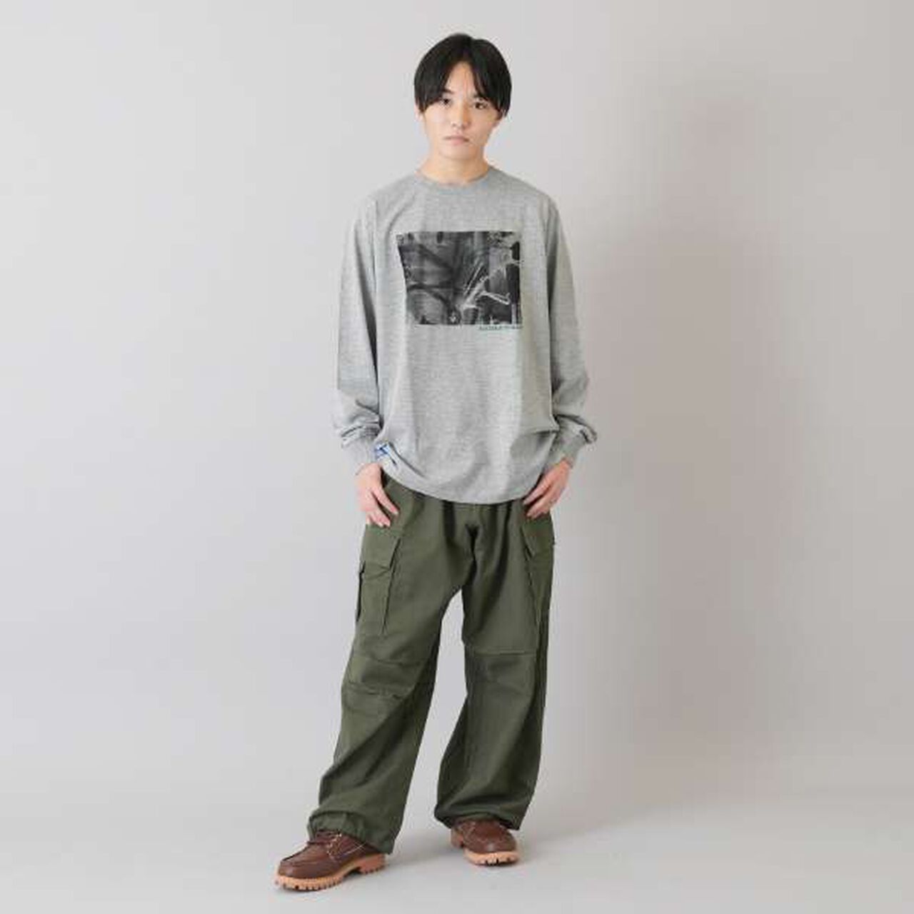 Photo Front Print Long-Sleeve T-Shirt,White, large image number 8