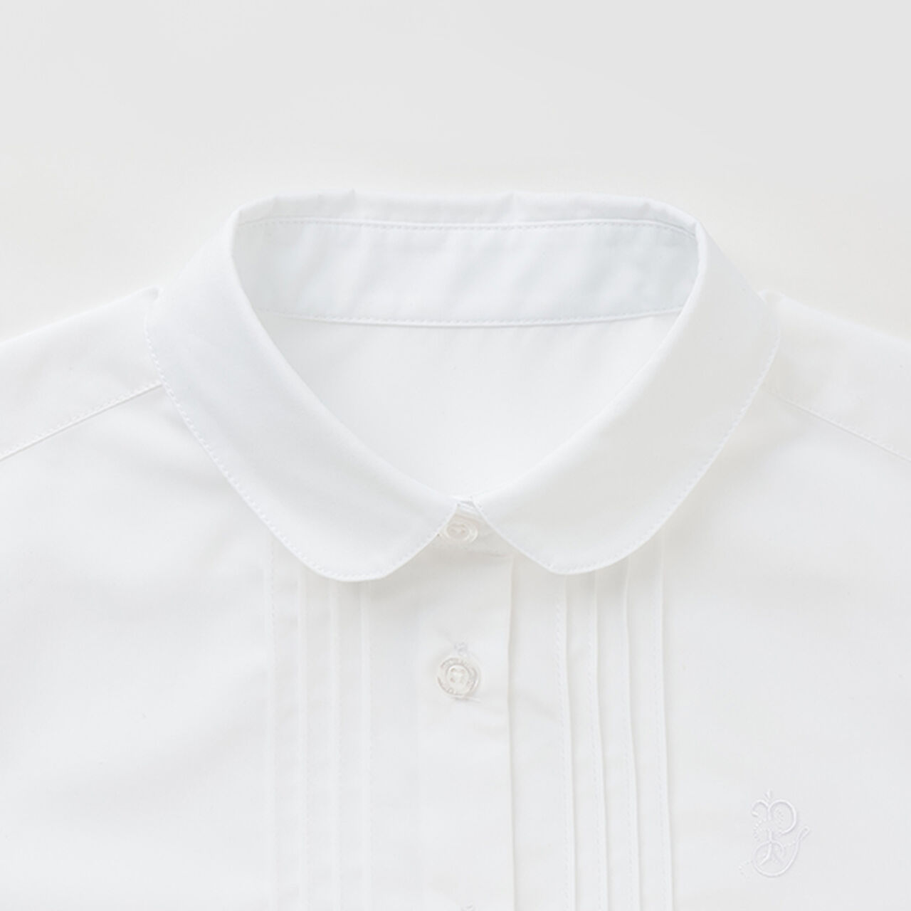 *Easy Care* Round Collar Blouse,White, large image number 2