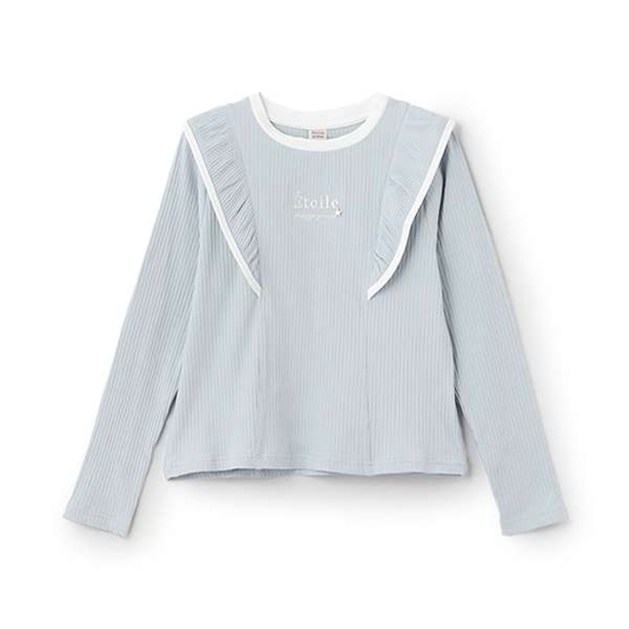 Etoile Frill Long-Sleeve T-Shirt,Ivory, large image number 9