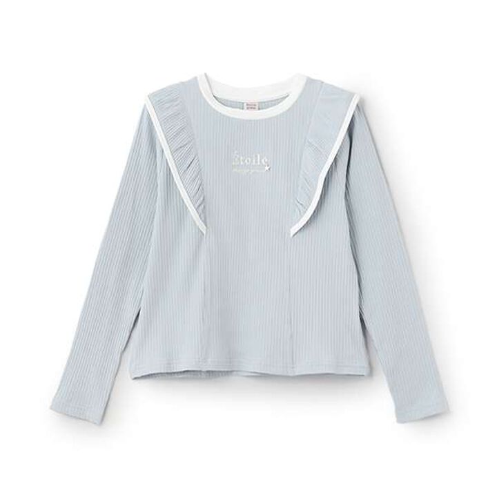 Etoile Frill Long-Sleeve T-Shirt,Ivory, medium image number 9