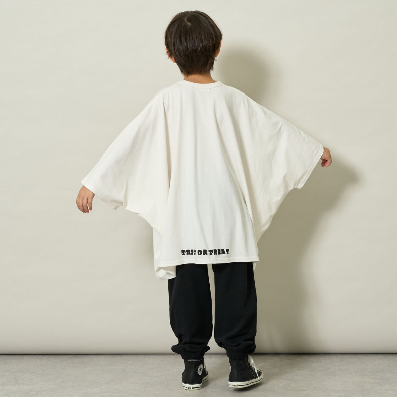 [Halloween] Stain-Resistant, Quick-Dry & UV-Protection Ghost T-Shirt,Ivory, large image number 2