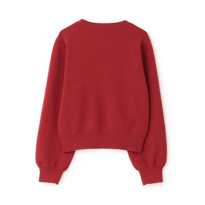 Shaggy Heart Logo Knit Pullover,Red, medium image number 1