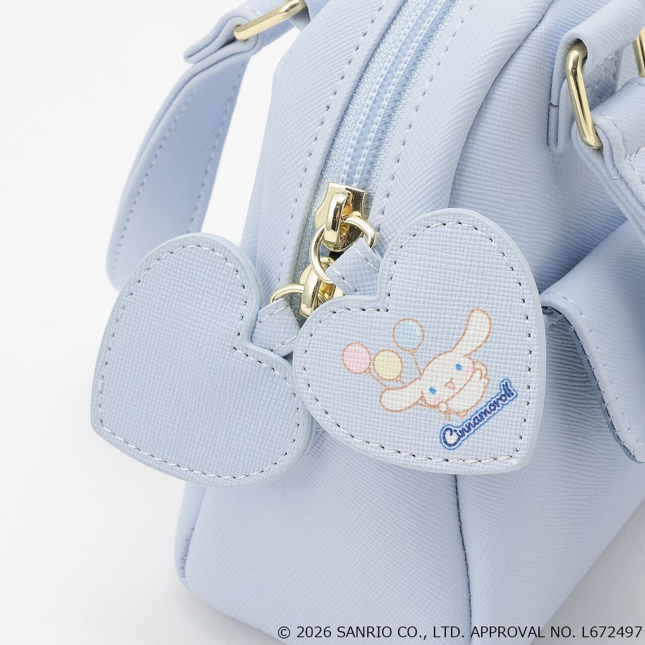 [Sanrio Characters] Mini Boston Faux Leather Shoulder Bag,Off white, large image number 7