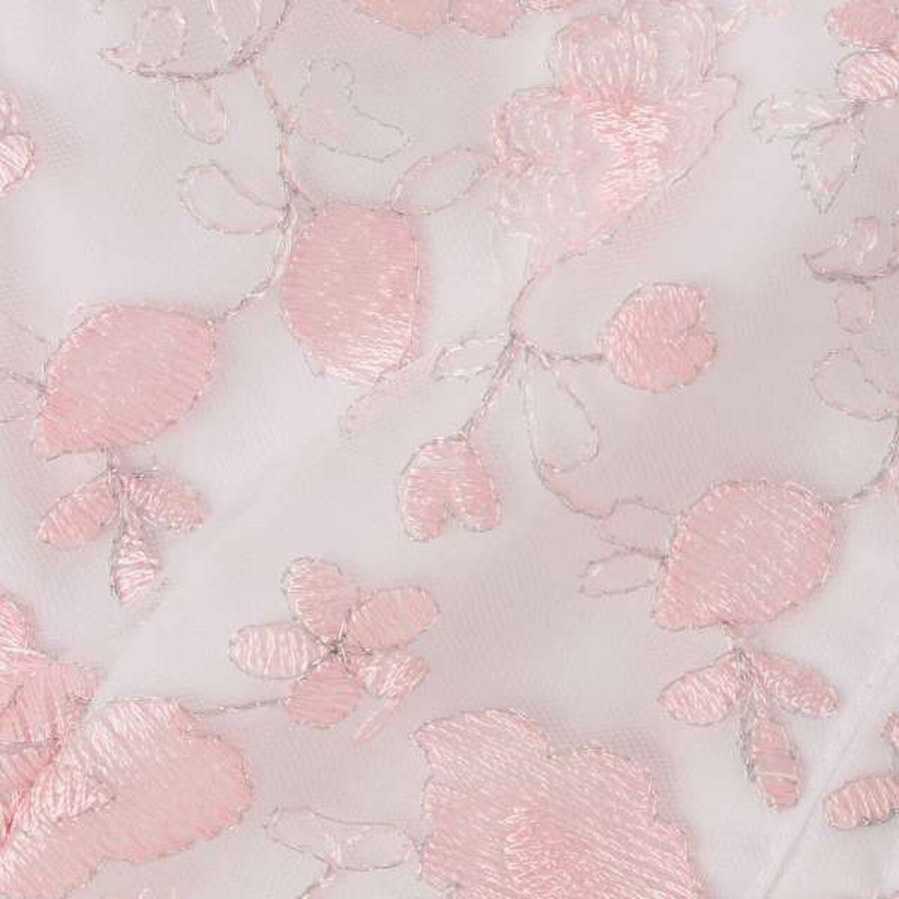 Floral Embroidery Lace One-Piece Dress,Light pink, large image number 10