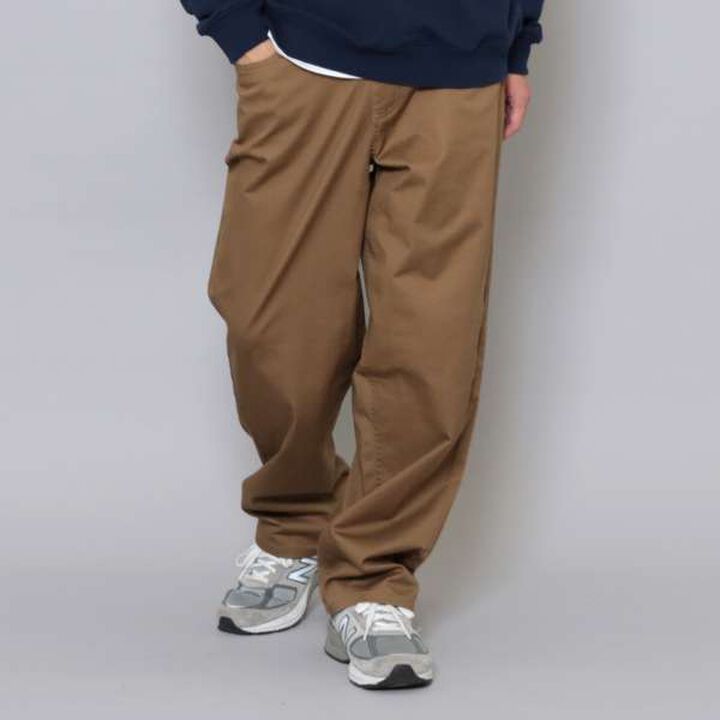 Stretch Twill Baggy Pants,Khaki, medium image number 16