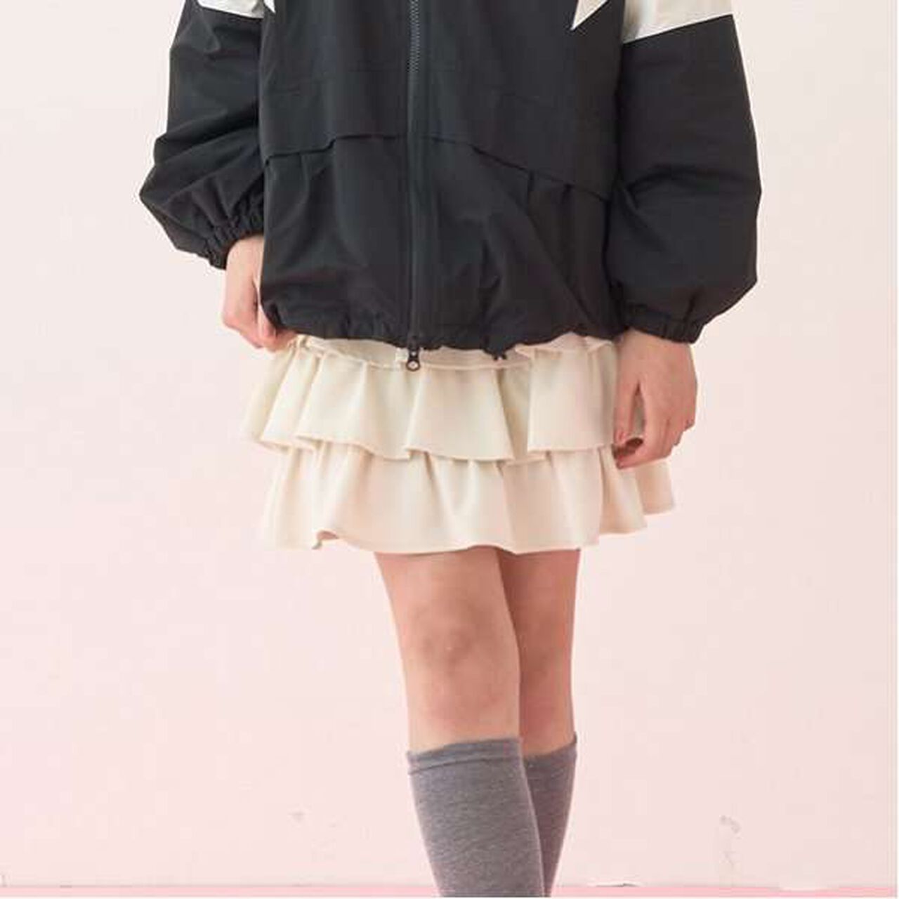 Frilly Tiered Skirt,Black, large image number 16