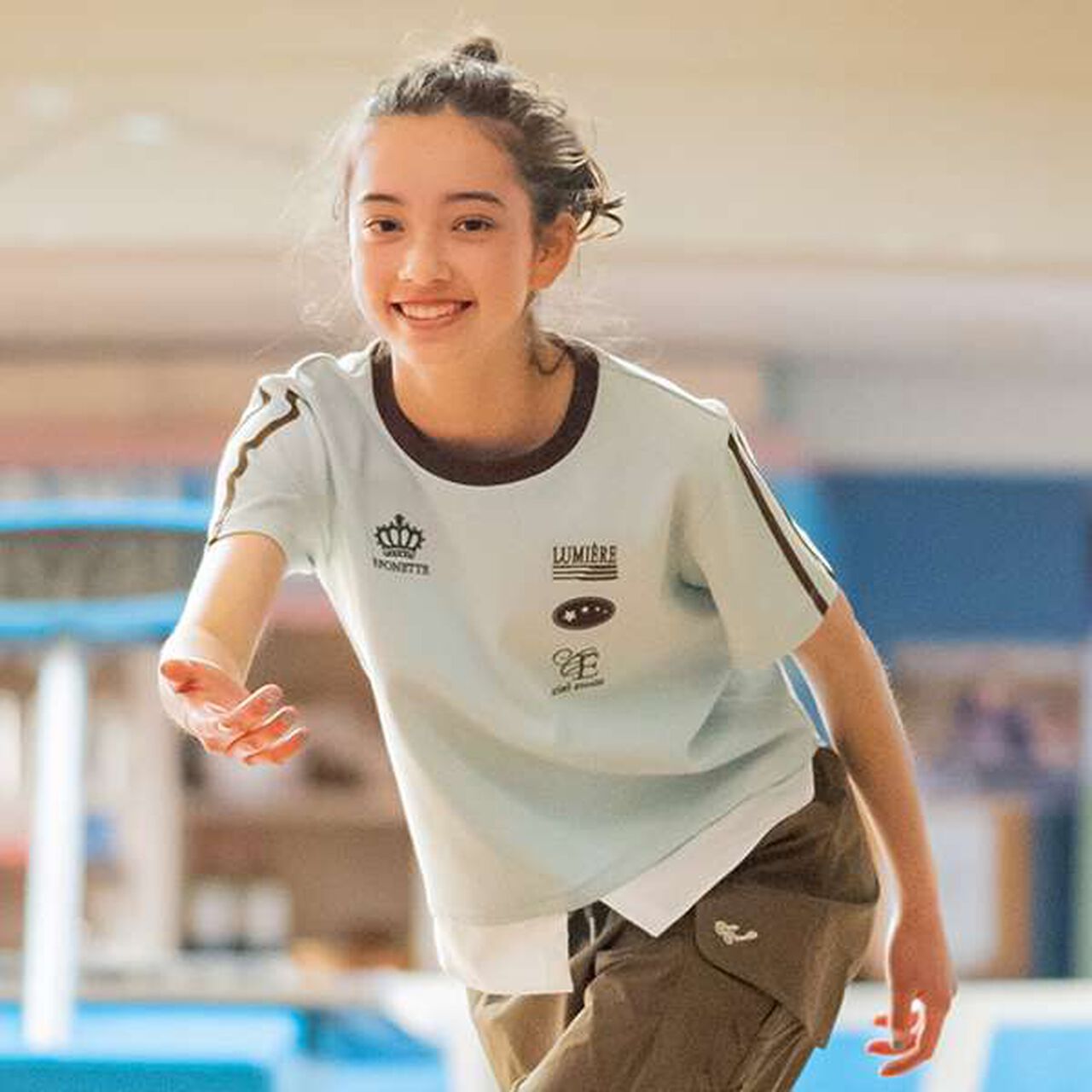 Hem Shirt Layered-Look T-Shirt,Black, large image number 1