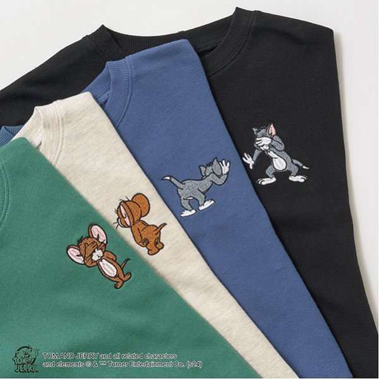 Tom and Jerry Embroidered Sweatshirt,Black, large image number 9