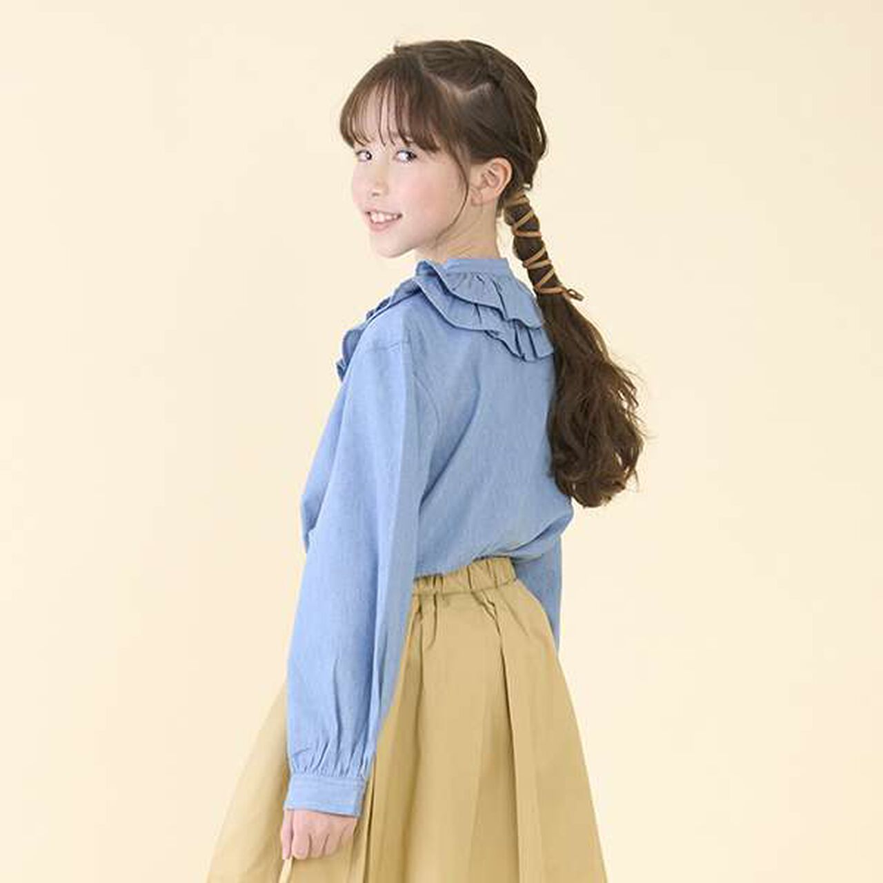 [Link] Frill Collar Blouse (Junior),Red, large image number 8