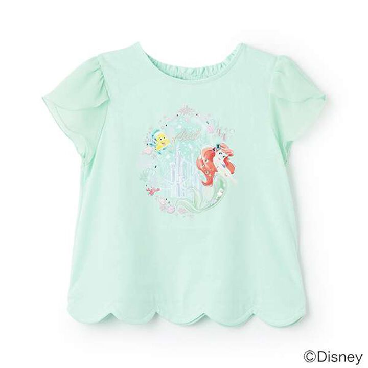 [Disney Ariel] Scalloped Hem T-Shirt,Mint, medium image number 10