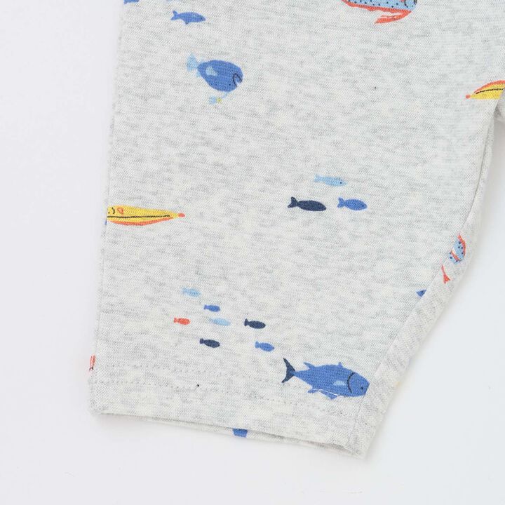 [Cool Touch] Marine Life 3/4 Leggings,Light blue, medium image number 18