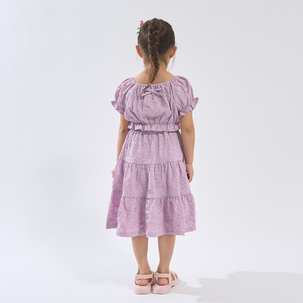 Front and Back Both OK! Blouse & Tiered Skirt Set,Light blue, large image number 19