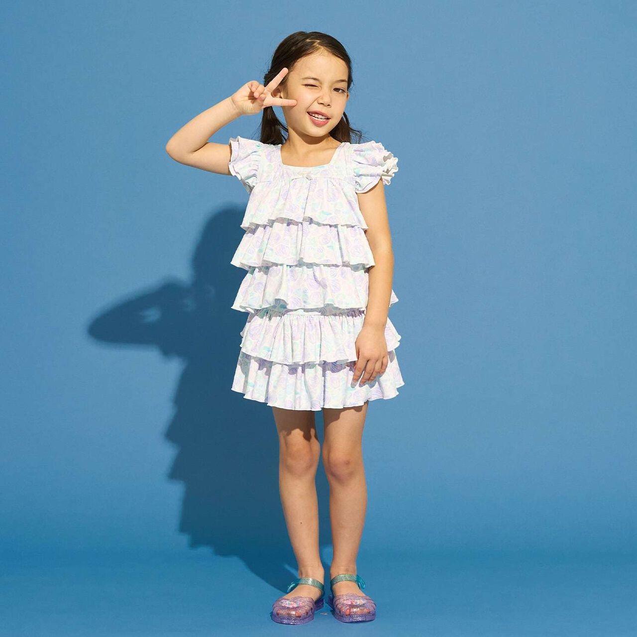 [SWIM] [UV Protection] Tiered Top & Tiered Skirt Separate Swimsuit,Lavender, large image number 21