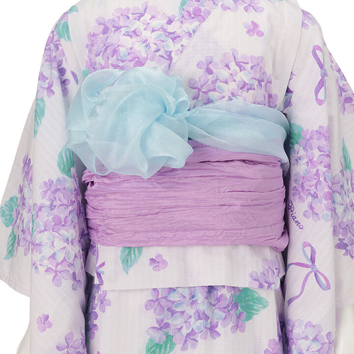 Watercolor Hydrangea Pattern Yukata,Light blue, medium image number 6