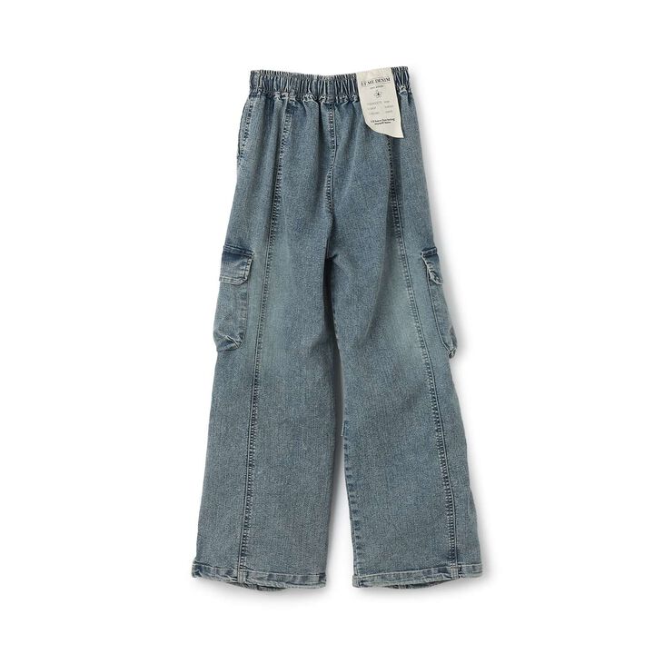 Quick-Dry Stretch Denim Cargo Pants,Gray, medium image number 9
