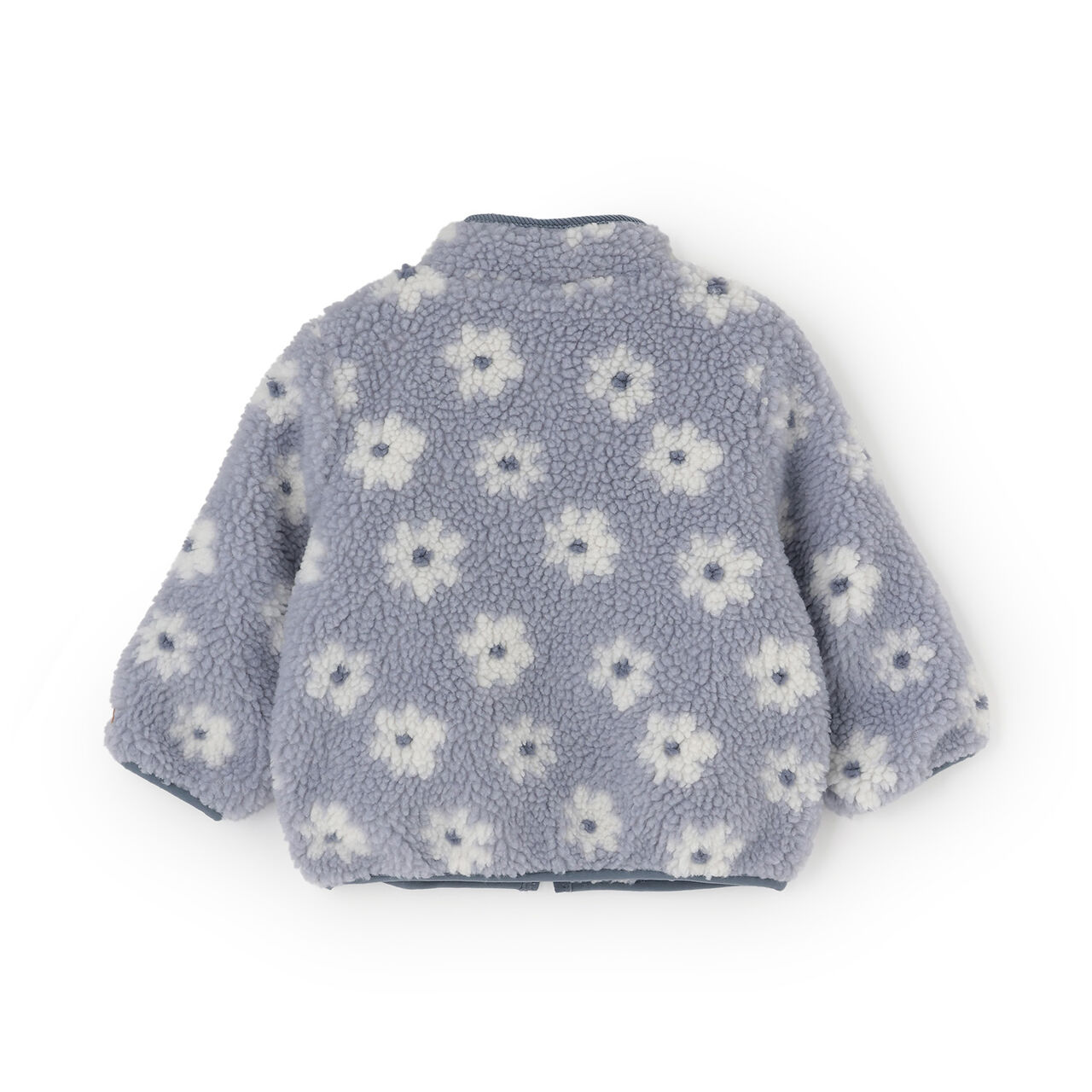 [Light and Fluffy] Jacquard Boa Jacket,Light blue, large image number 4