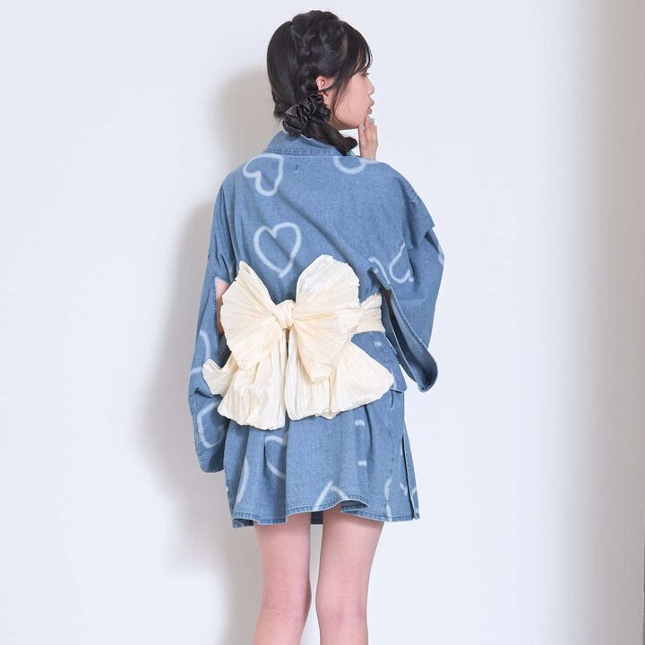 Denim Mini 2WAY Yukata,Navy, medium image number 5