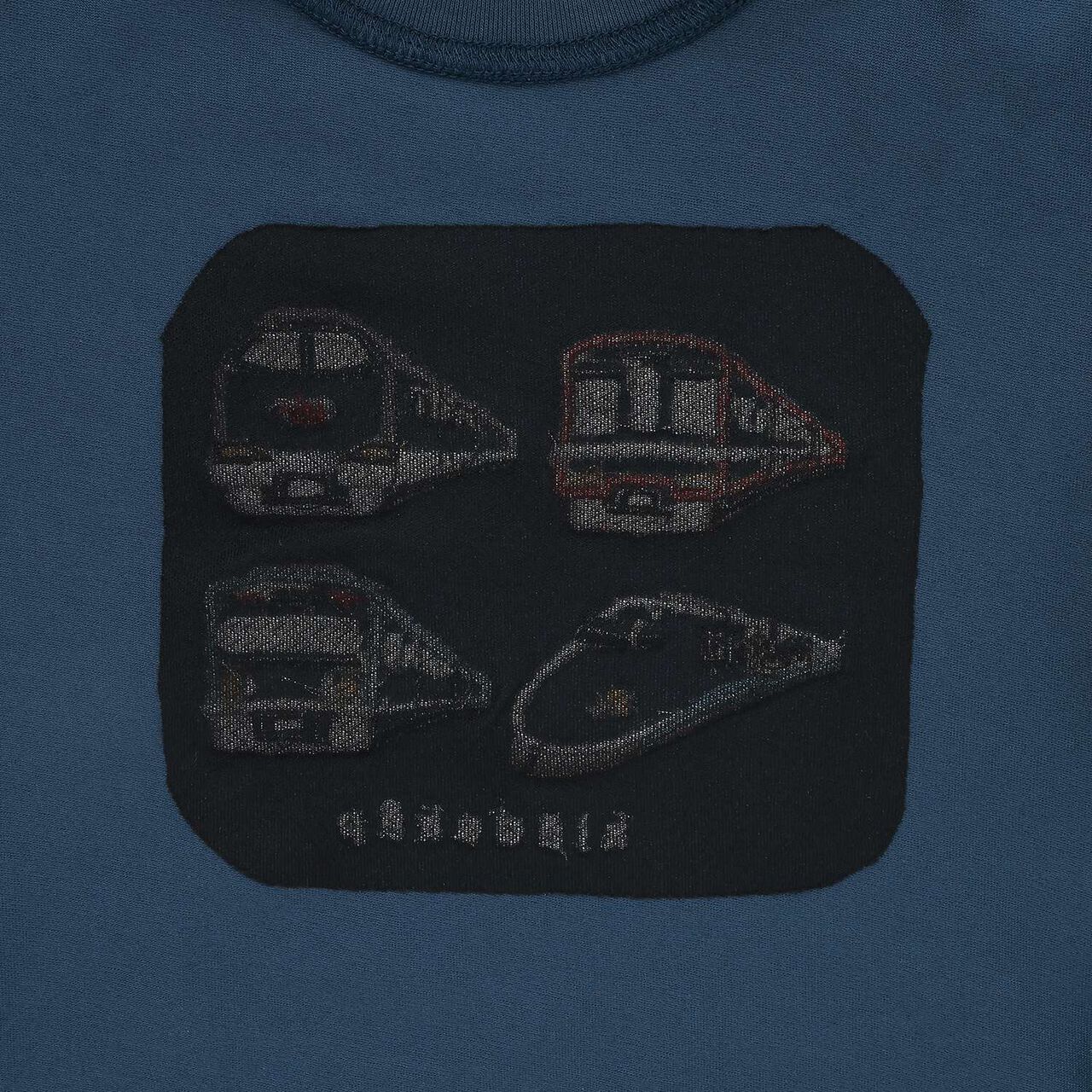 [人氣商品補貨] [實體店鋪不販售] 電車貼布刺繡長袖T恤,海軍藍, large image number 3
