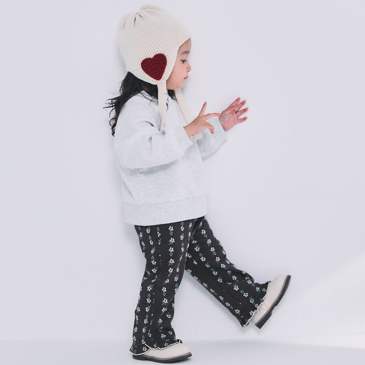 Knit Beanie with Motif Ears,Top gray, large image number 7