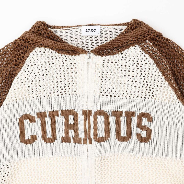 LTXC Washable Mesh Knit Zip Parka,Brown, medium image number 11