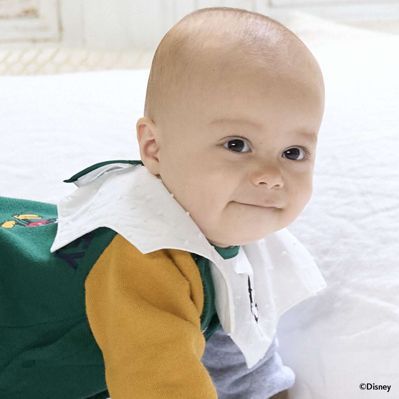 [Disney] Motif Bib,Gray, large image number 1